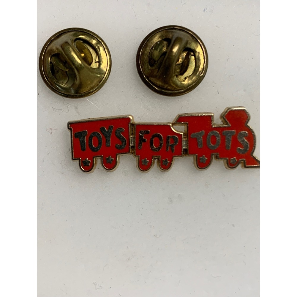 Toys for Tots Red Enamel Train Lapel Pin Gold Tone Sonoma Promo Collectible